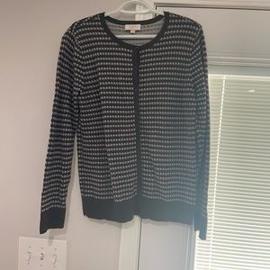 LOFT grey and white cardigan never wore